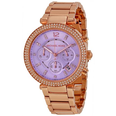 buy rose gold michael kors watch|michael kors parker chronograph watch.